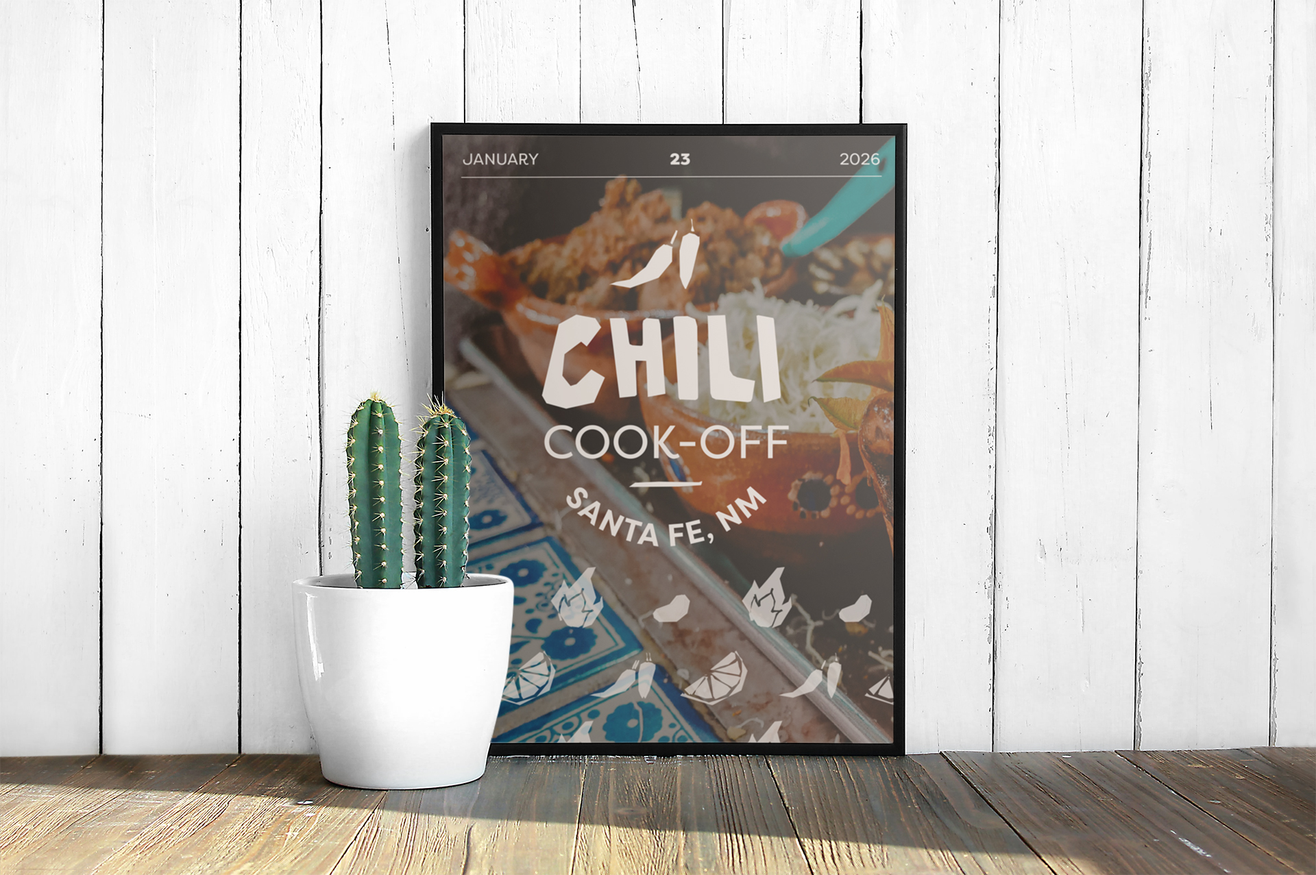 Poster with Cactus Mockup Poster with Cactus Mockup